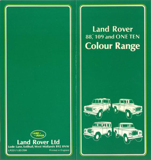 Broschüre Land Rover Farben - Seite 1