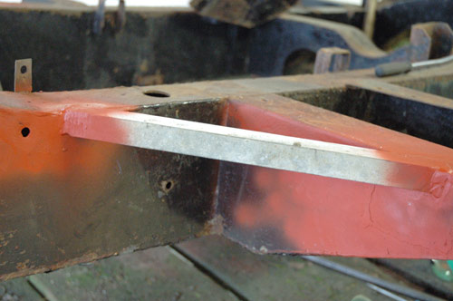 Strebe am Rahmenausleger Spritzwand, Serie IIa